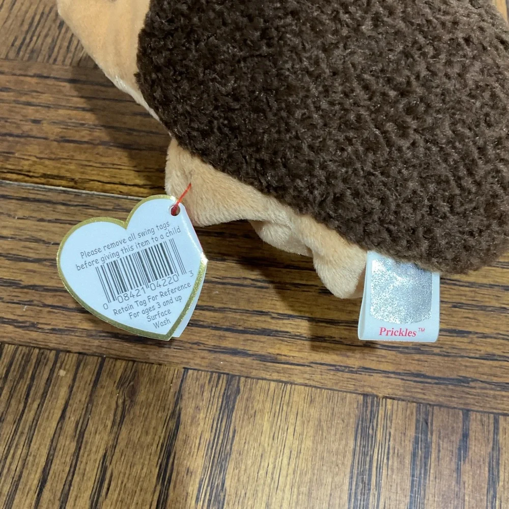Ty Plush Hedgehog Toy - Brown and Tan